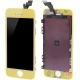 Ecran de remplacement complet iPhone 5 : LCD + dalle tactile + Cadre couleur jaune