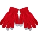 Gants écran tactile couleur rouge