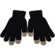 Gants écran tactile couleur noir