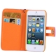 Etui en cuir avec porte-cartes iPhone 5 couleur beige