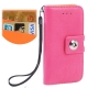 Etui en cuir avec porte-cartes iPhone 5 couleur rose