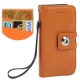 Etui en cuir avec porte-cartes iPhone 5 couleur orange