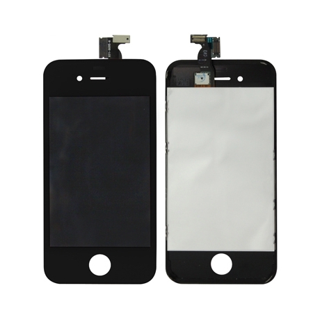 écran complet + vitre tactile iPhone 4/4S couleur noir