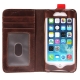 Housse en cuir design livre iPhone 5/5S couleur brun