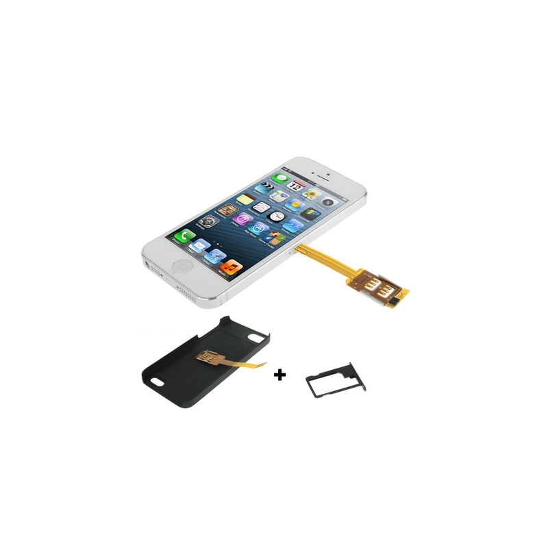 Coque Double Carte Nano-Sim iPhone 5 - Mobile-Store