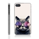 Coque iPhone 5 et 5S Chat à lunettes