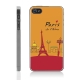 Coque iPhone 5 et 5S Paris Je t'aime couleur : orange