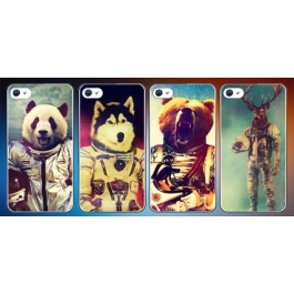 Coque iPhone 4 et 4S Animaux Astronautes