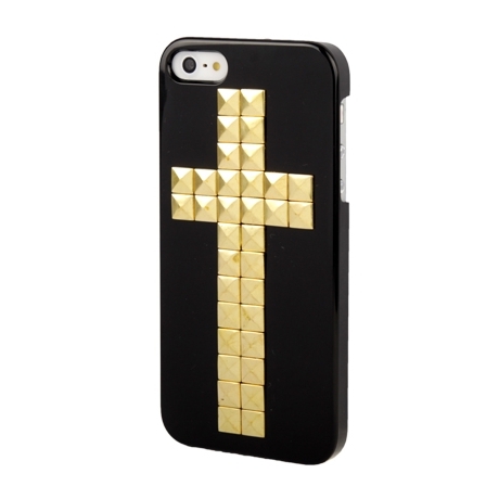 Coque iPhone 5 et 5S Cloutée Croix 