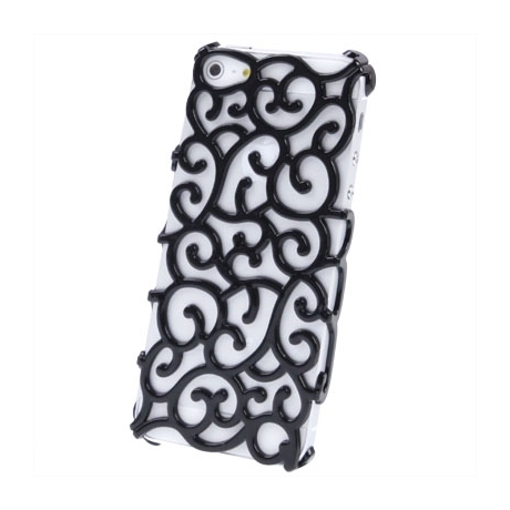 Coque iPhone 5 et 5s Arabesque couleur noir